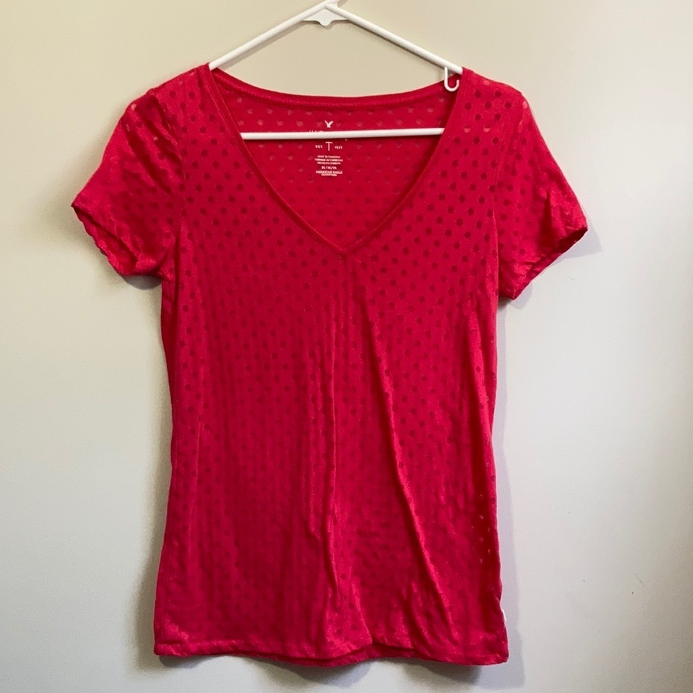 American Eagle Women’s V-Neck Short Sleeve Shirt Size M